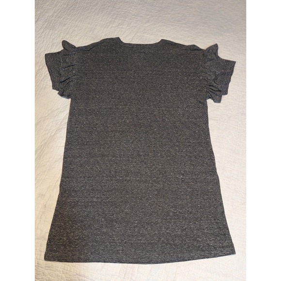 Current/Elliott Size 1 Ruffle Roadie Heather Gray T Shirt Dress Cotton GUC - Picture 8 of 12
